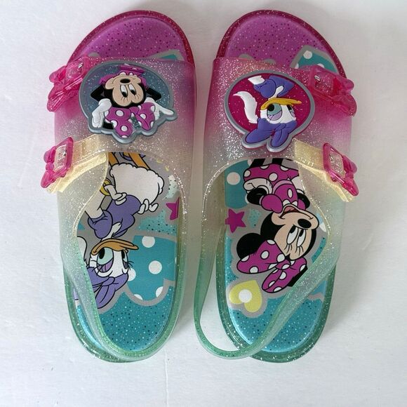 Disney Minnie Mouse Daisy Duck Little Girls Jelly Sandals Sz 12 EUC - Picture 7 of 9
